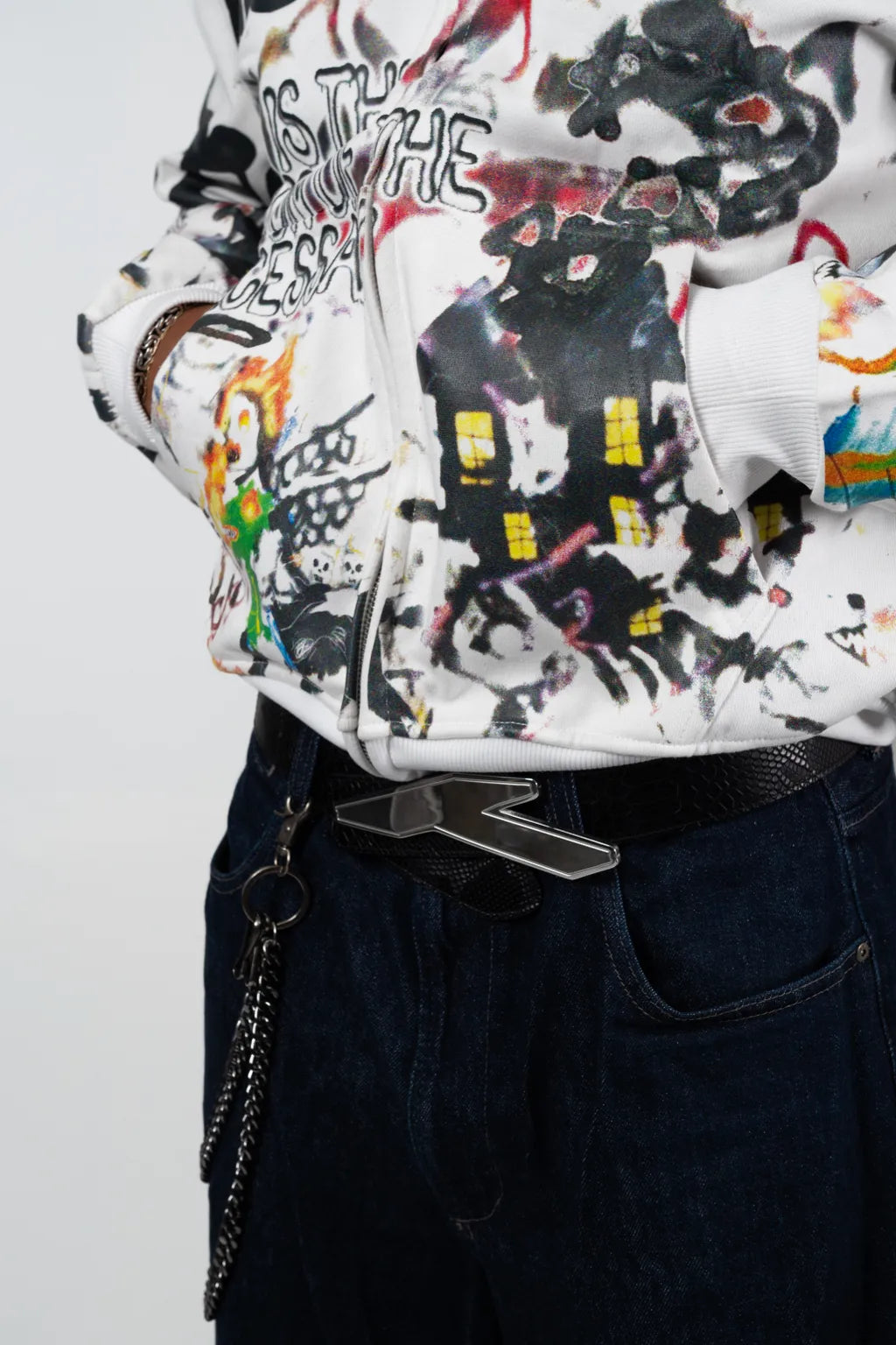 Collage Zip-Up Hoodie