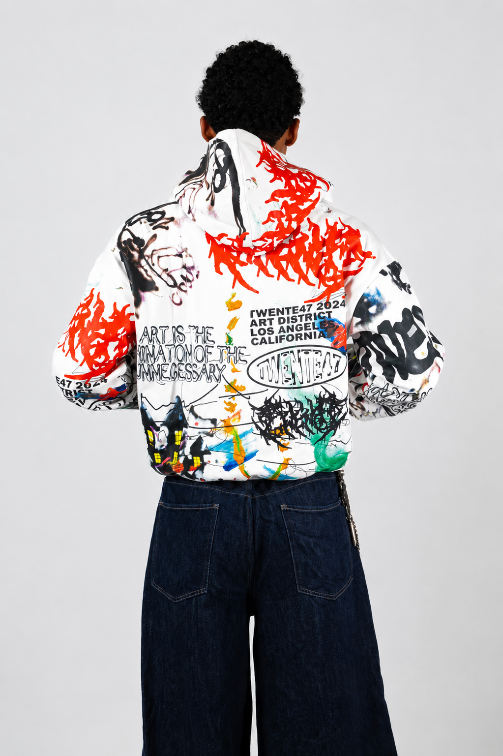 Collage Zip-Up Hoodie