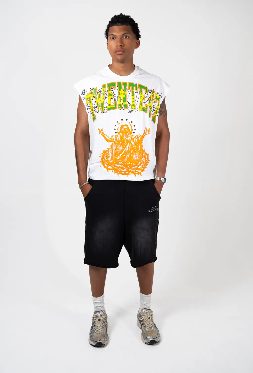 SF Sleevless Cropped Tee