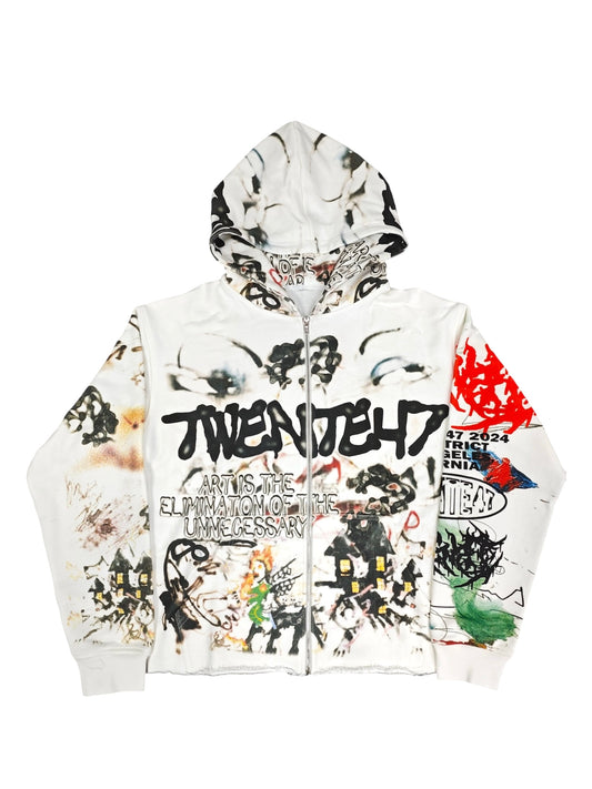 Collage Zip-Up Hoodie